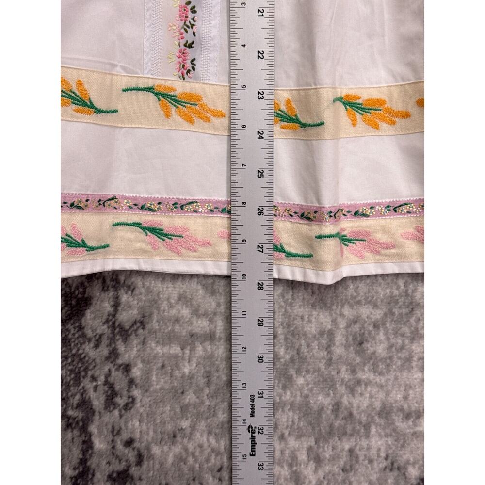 Tory Burch White Midi Skirt with Floral Accents - Picture 4 of 6